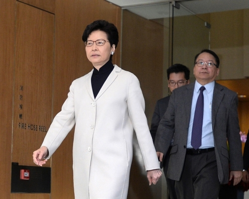 林鄭月娥(左)及陳國基(右)明日前往廣州。資料圖片