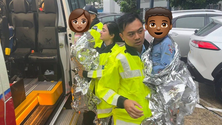 元朗警區處理多宗水浸報告。fb：元朗警區