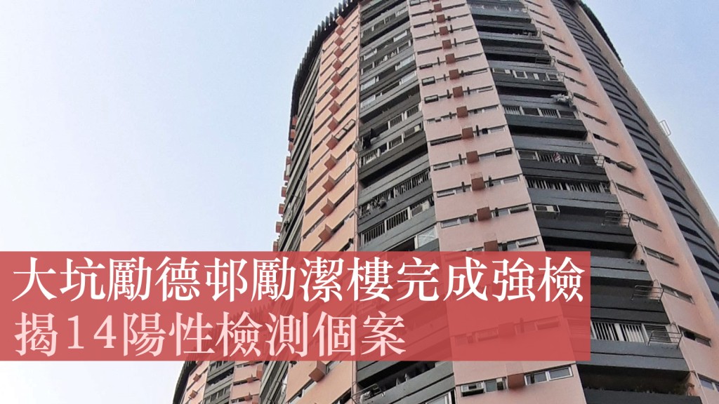 大坑勵德邨勵潔樓完成強檢。資料圖片