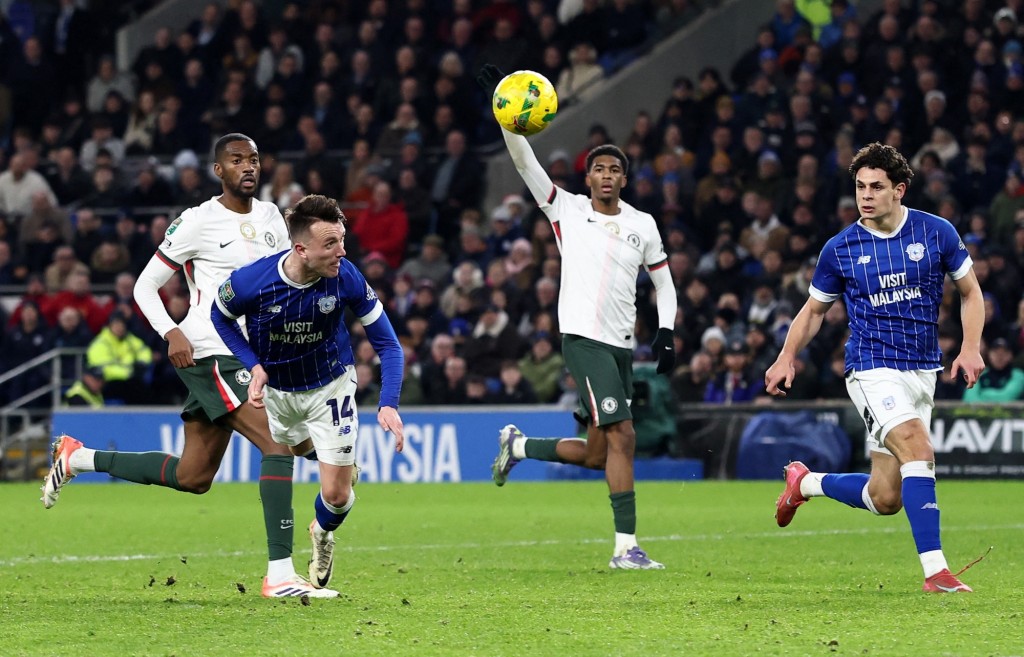 卡迪夫城一度扳平。路透社