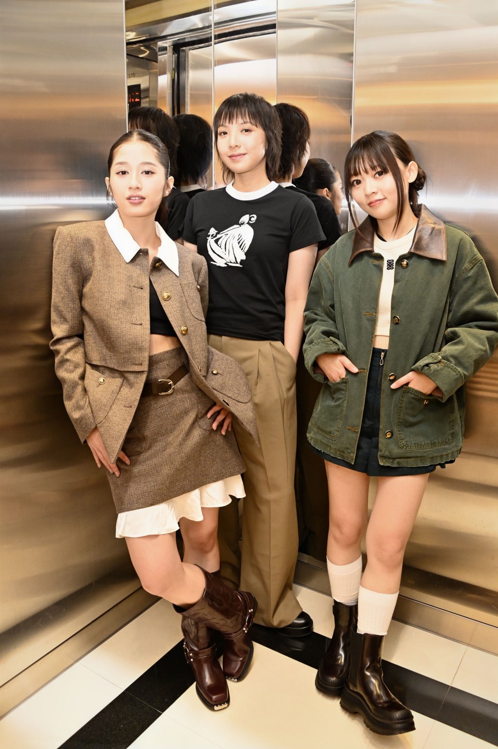 左起泰妹（楊雅文）、鍾雪瑩（阿雪）與童童（蔡曉童）受訪。