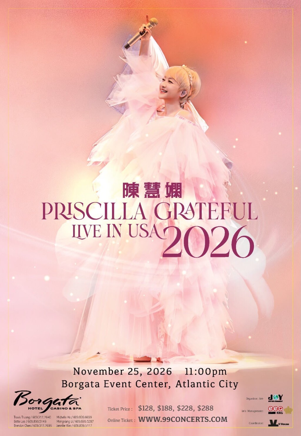 陳慧嫻預告年尾赴美開Show。 陳慧嫻預告年尾赴美開Show。