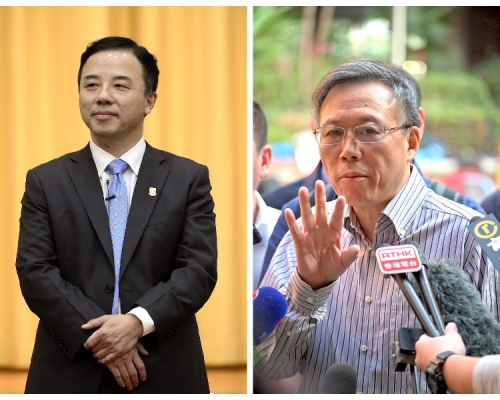 港大校長張翔（左）及理大校長滕錦光（右）。資料圖片