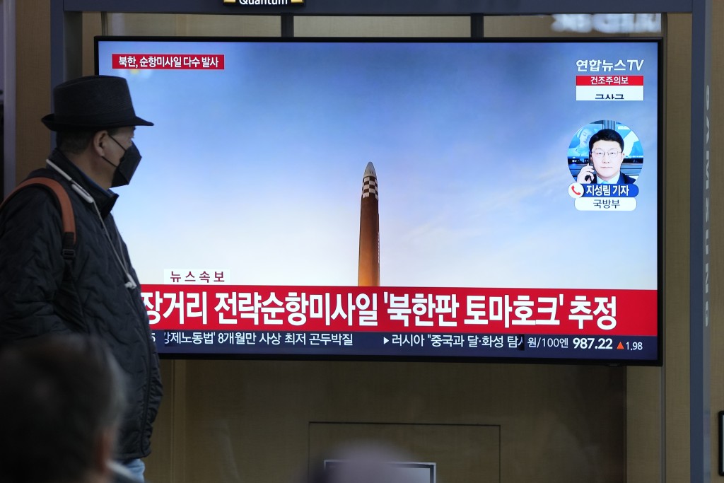 北韩本月19日曾试射短程弹道导弹。AP