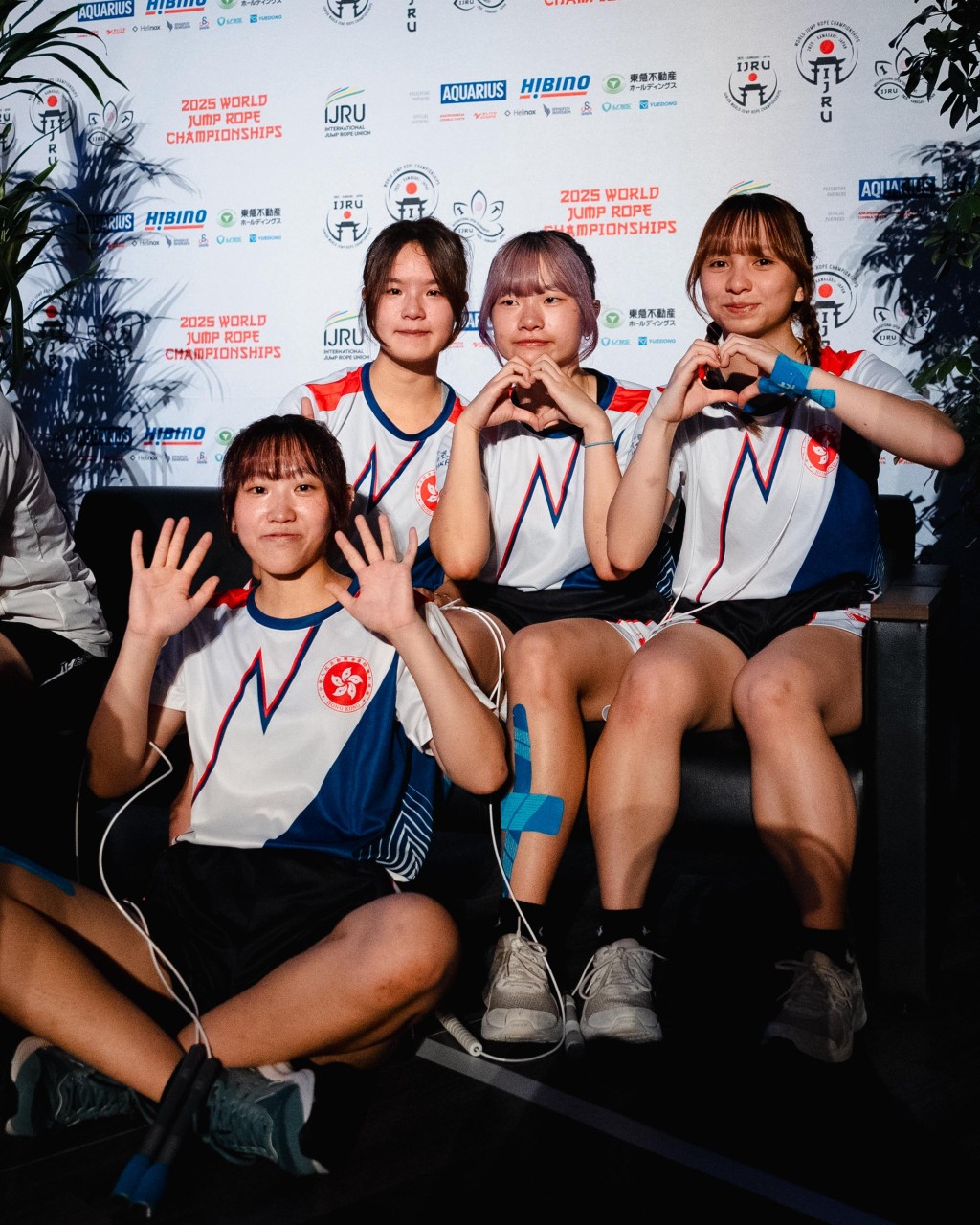 李敏兒、李佩霖、李芯苡和袁曉彤在女子團體四 人單人繩花式比賽以0.1之微力壓美國隊贏得冠軍。