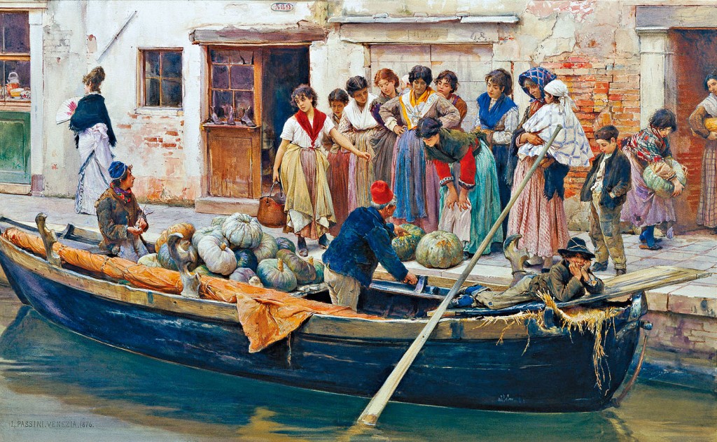 帕西尼创作于1876年的《南瓜商人》。