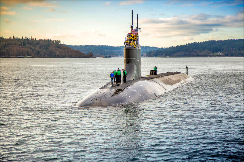 美國海軍海狼級核動力攻擊潛艇「康涅狄格號」。美聯社