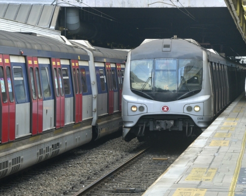 港鐵於1月27日測試列車期間，系統未有標示。資料圖片