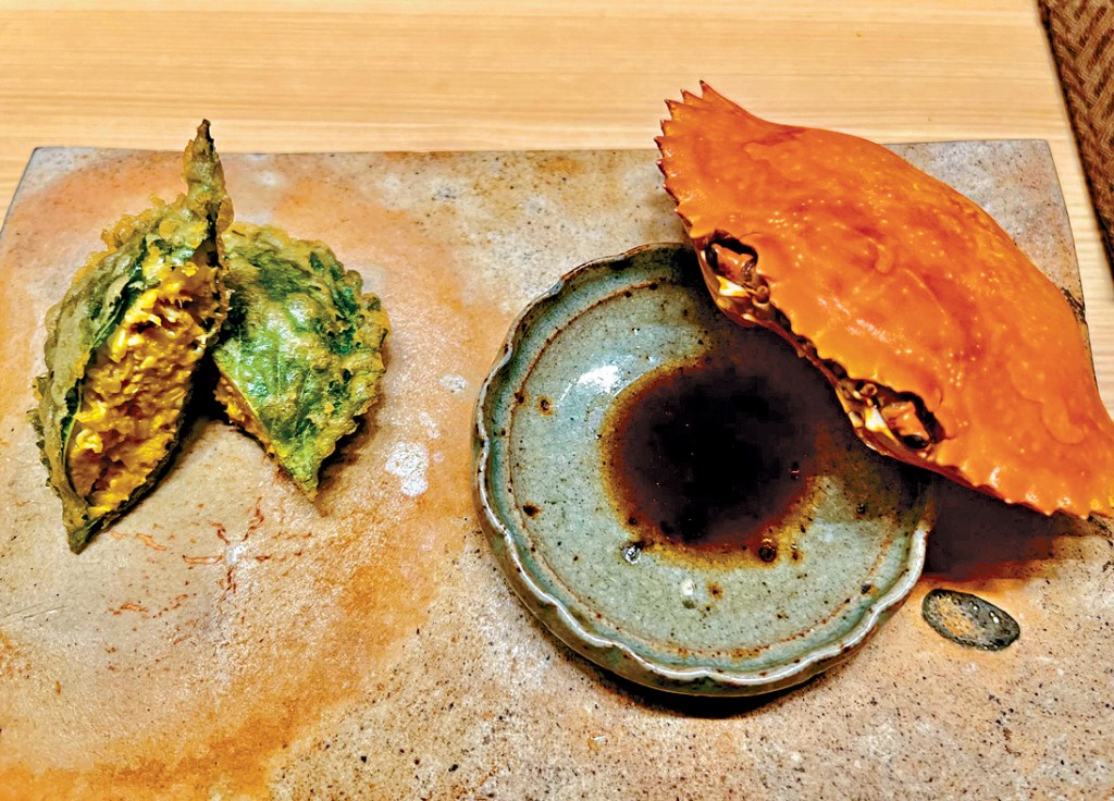 奄仔蟹紫苏叶天妇罗 奄仔蟹紫苏叶天妇罗