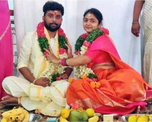23歲高種姓的阿凡蒂(Avanti)不顧家人反對,與28歲低種姓的希曼斯(Hemanth)結婚。網圖
