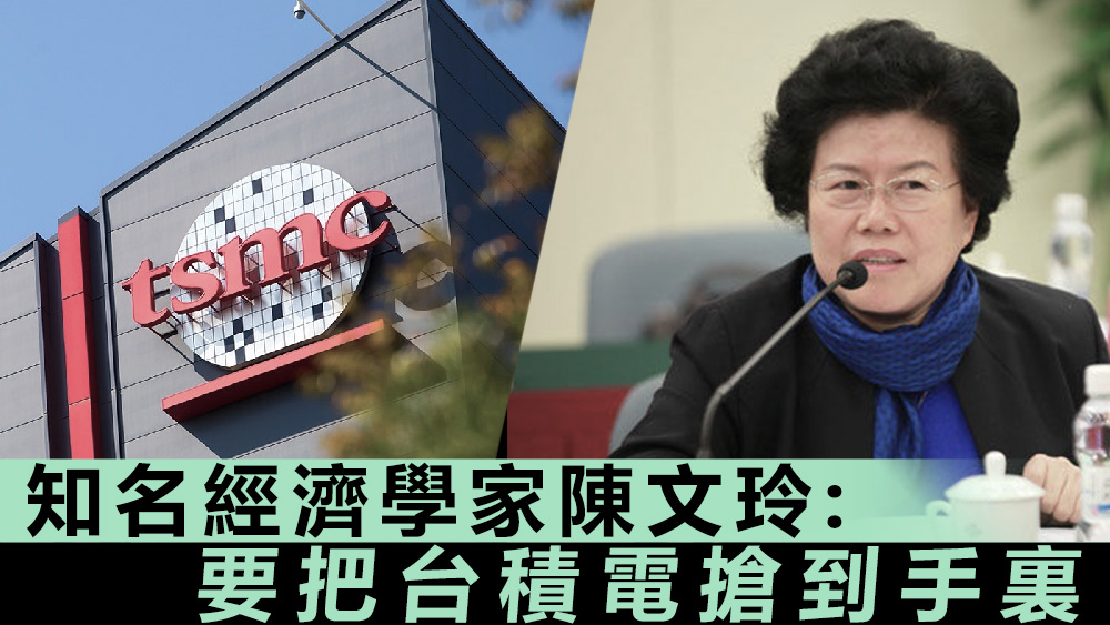 陳文玲指,要保障內地的產業鏈、供應鏈,故要把台積電搶到手。資料圖片
