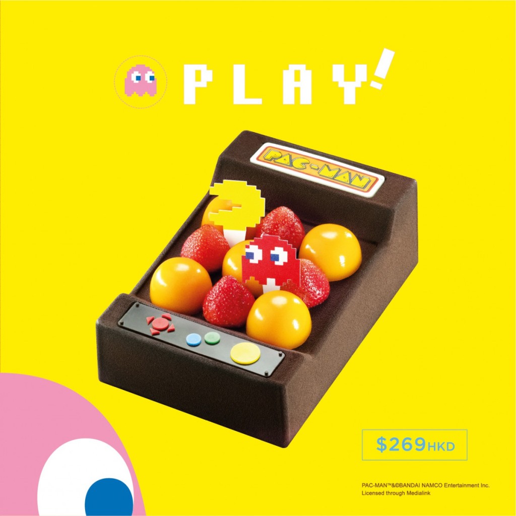 PAC-MAN PLAY! 鮮果焦糖慕絲遊戲機蛋糕 。東海堂圖片