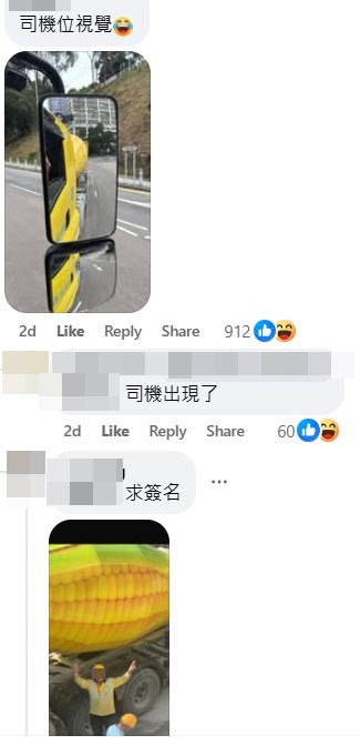 網民：司機位視覺。fb「車cam L（香港群組）」截圖