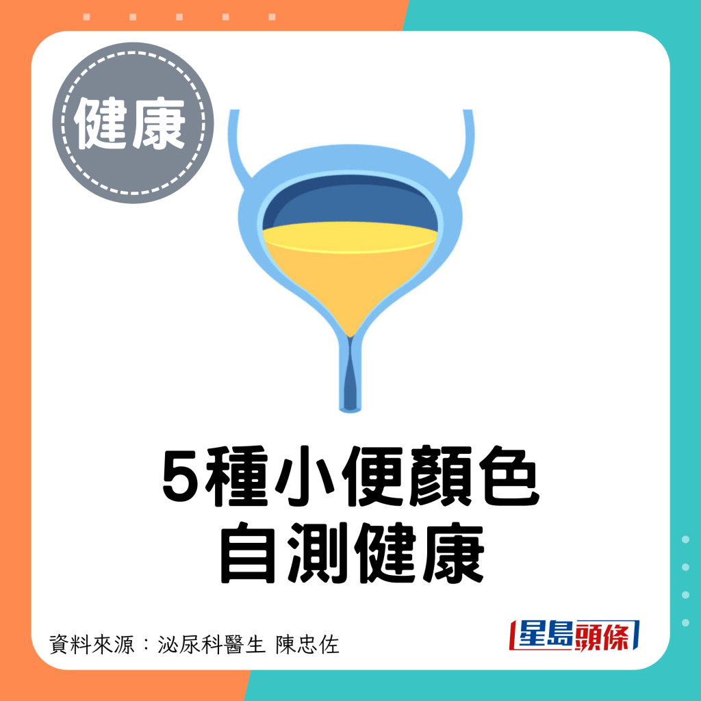 5種小便顏色 自測健康