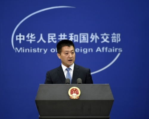 中國外交部發言人陸慷。新華社圖片
