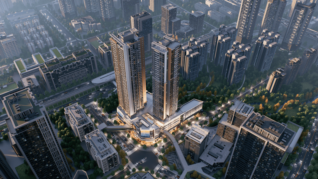 新世界188號項目模擬圖。