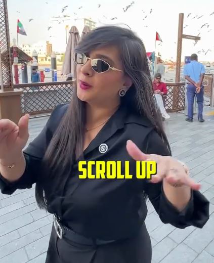 哈米拉尼勸丈夫別看影片。Instagram@bikergirldubai