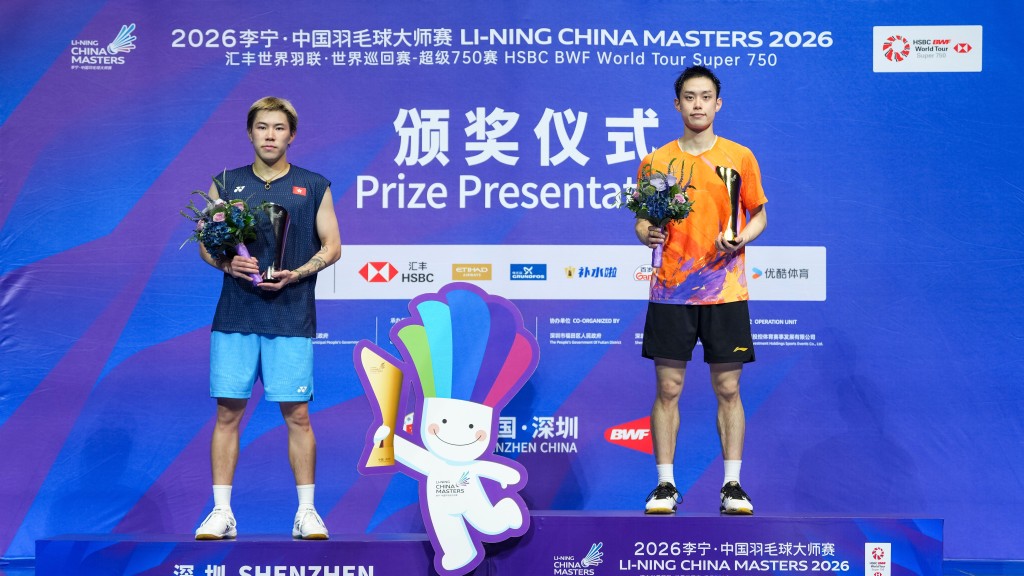 中國羽毛球大師賽 |  港隊包辦男單冠亞寫歷史 羅淑佩發文恭賀