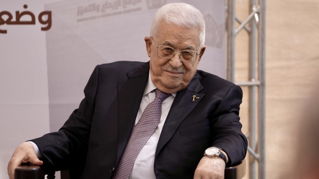 巴勒斯坦自治政府主席阿巴斯（Mahmoud Abbas）。 美联社