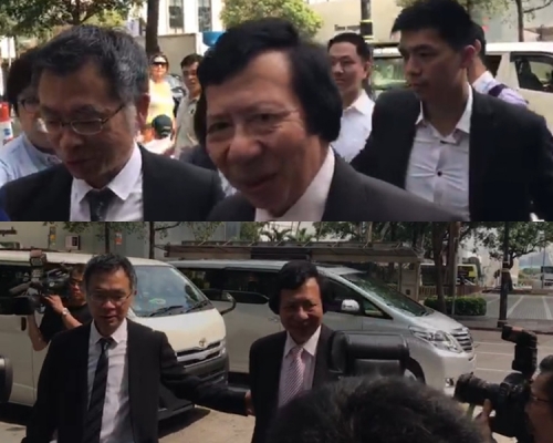 郭炳江抵達法庭,並指有平安的心。徐曉伊攝