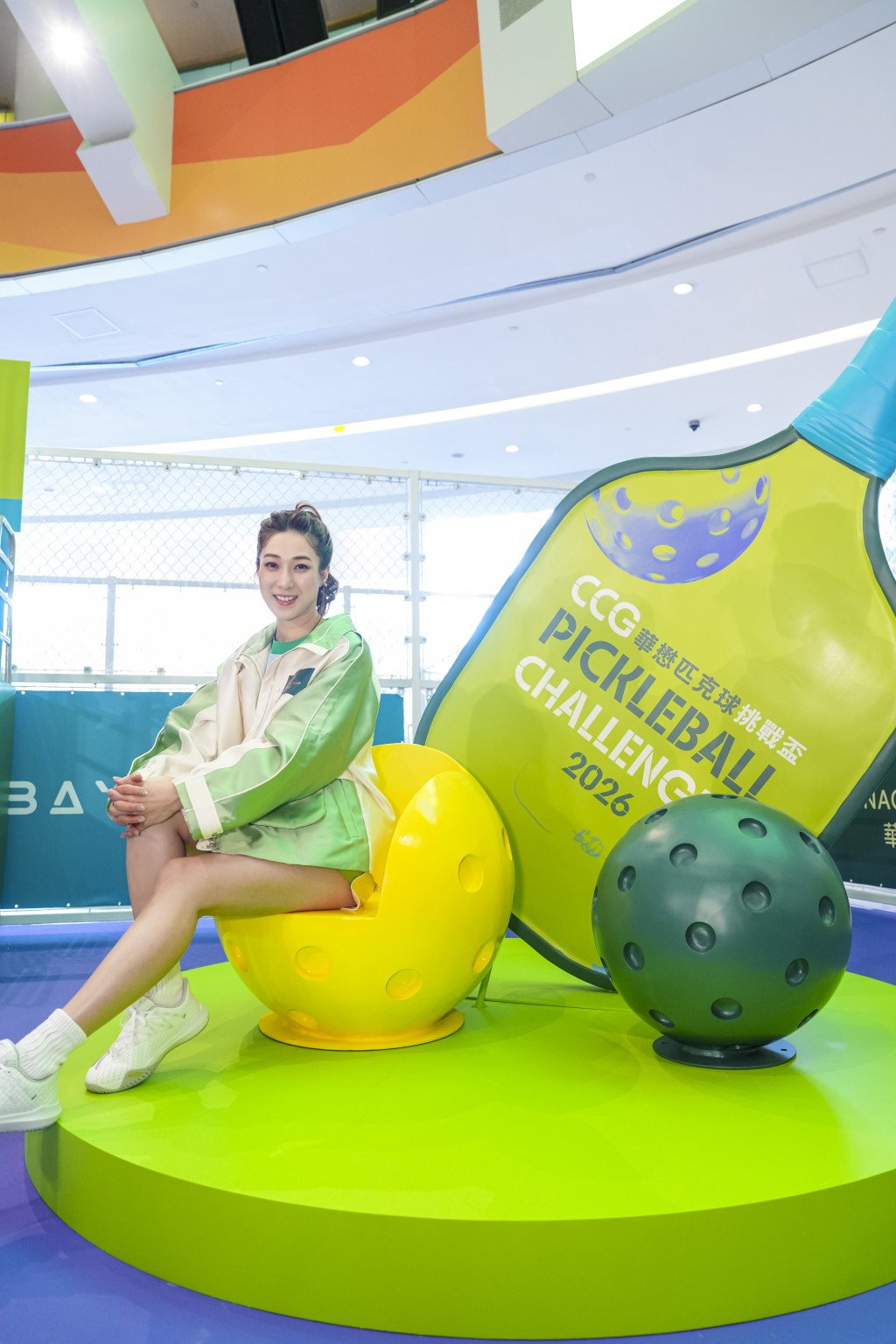 钟嘉欣已经打了两年多匹克球，指匹克球规则简单又易上手。