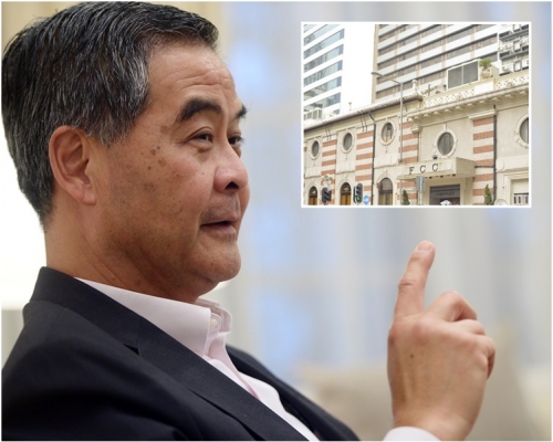 梁振英表示，當年若FCC攪「港獨」 午餐會，港府不會續租。