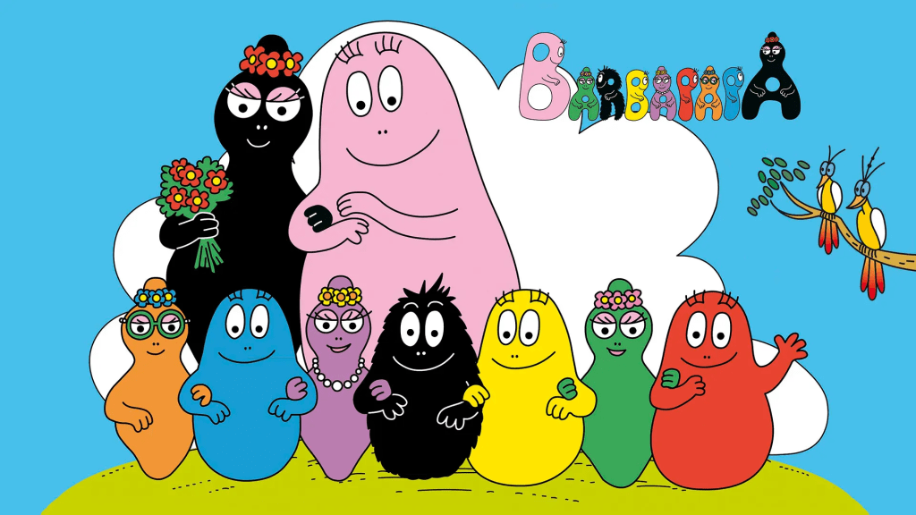 網友調侃重新上色的神農壇像動畫角色巴巴爸爸（Les Barbapapa）。