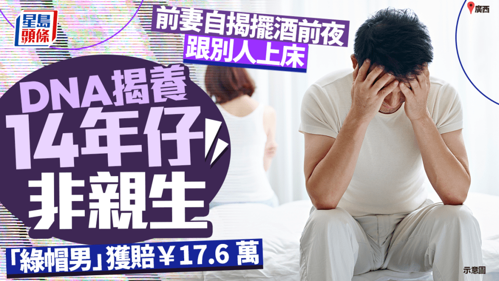 男人最痛│前妻自揭擺酒前夜跟別人上床 DNA證14歲子非親生 廣西男獲賠17.6萬