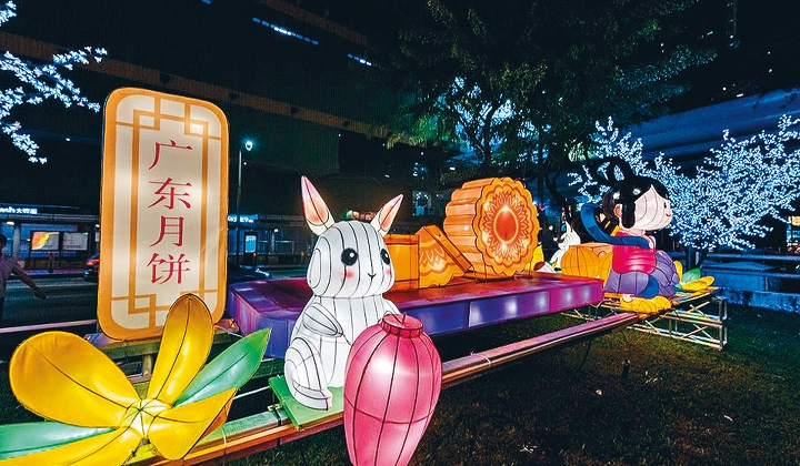 多組中秋燈飾會在新加坡牛車水展至9月25日。
