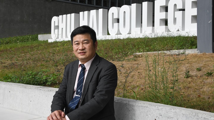 陳致在傳媒春茗中表示珠海學院計畫2026年內申請升格為私立大學。資料圖片