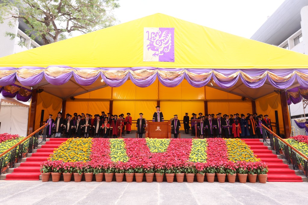 中大今日舉行第95屆大會,頒授博士、碩士及學士學位。中大提供 中大今日舉行第95屆大會,頒授博士、碩士及學士學位。中大提供