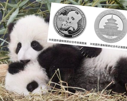 人民銀行推熊貓紀念幣。網上圖片