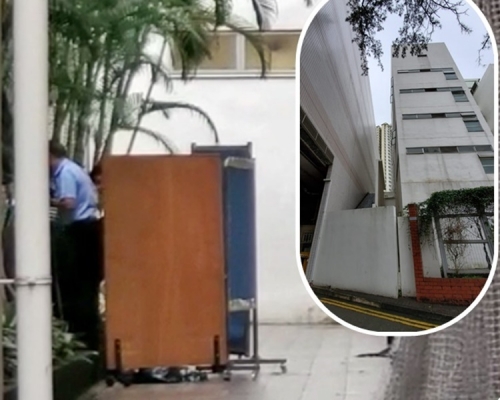 事主倒斃毗鄰彩頤里一所小學校園內。