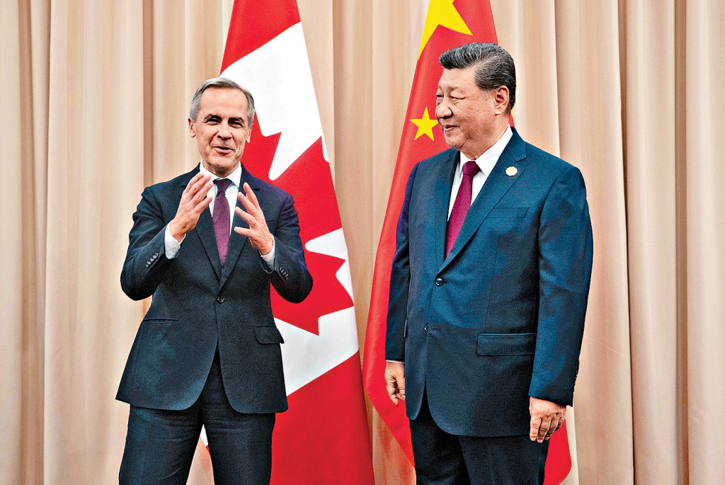 去年10月，加拿大總理卡尼在韓國慶州與國家主席習近平會晤。