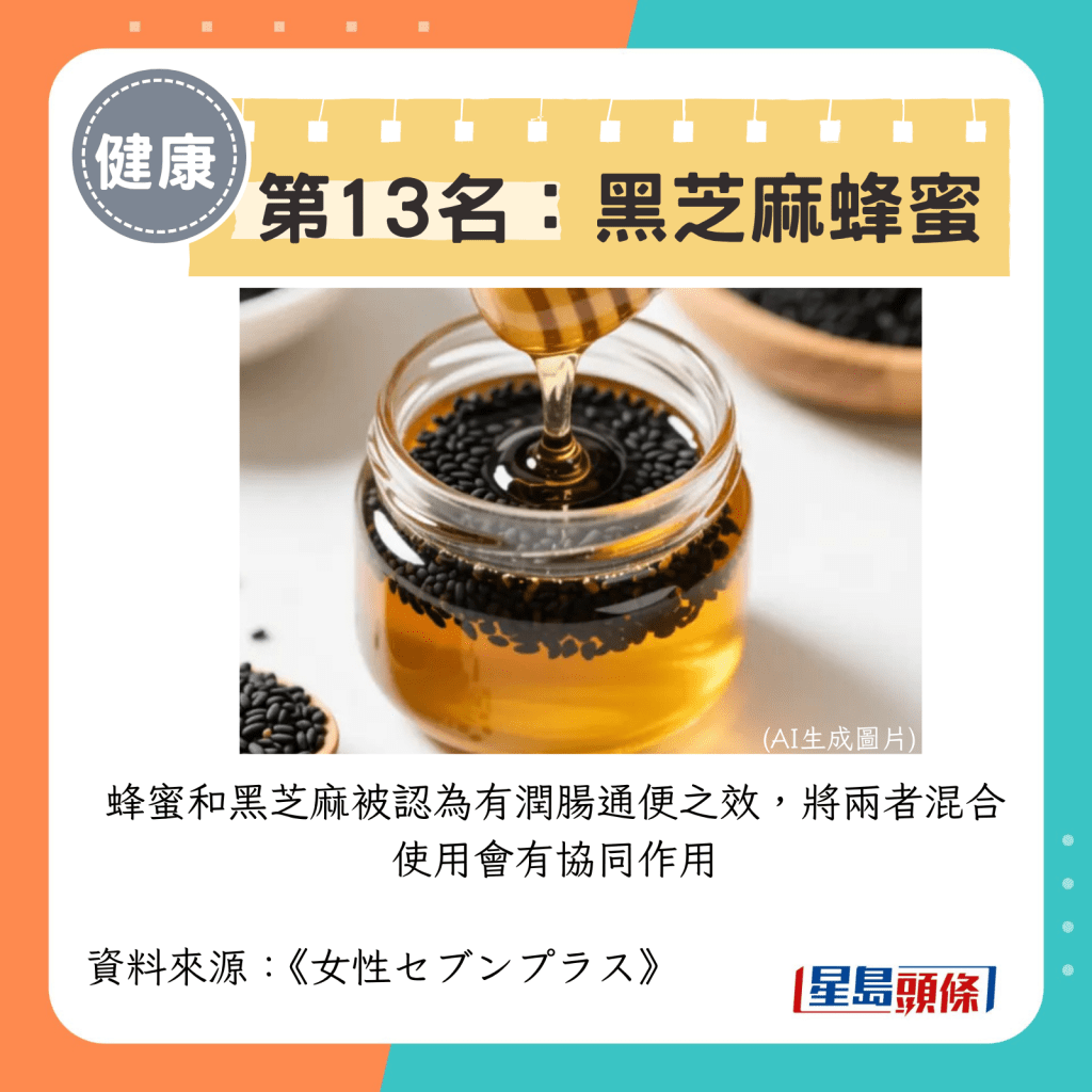 第13名：黑芝麻蜂蜜