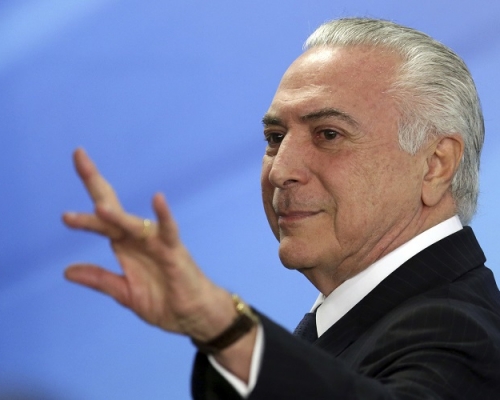 巴西總檢察長決定起訴總統特梅爾涉及貪污。AP圖片