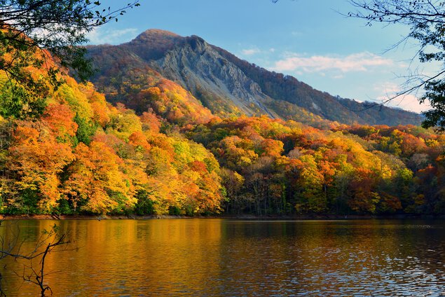 十二湖跟所处的白神山地，早已成为世界自然遗产。