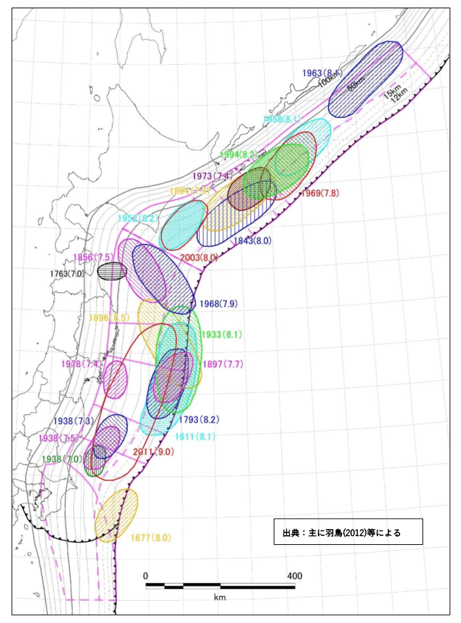 日本气象厅资料显示，日本海沟及千岛海沟沿线过往曾发生多宗7至9级地震。日本气象厅