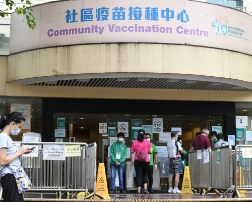 全港約2,991,600人已接種第二劑新冠疫苗。資料圖片