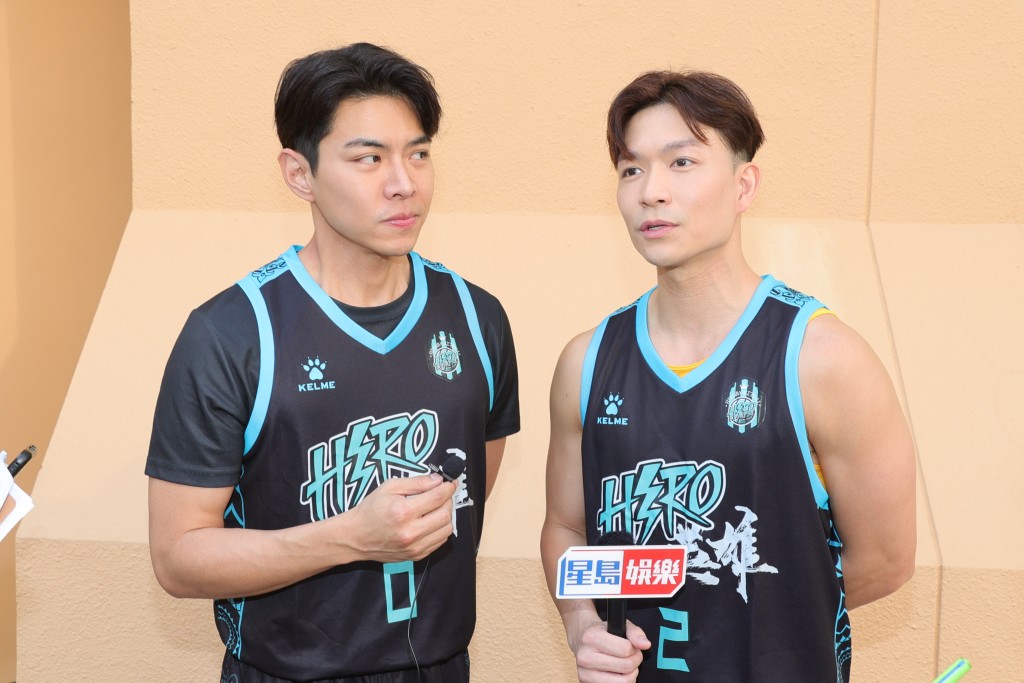 羅天宇和周志康今日參與籃球賽，兩人均笑言自己不算老。