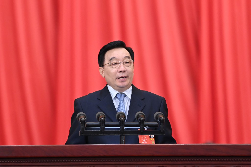 全國人大常委會副委員長王晨。新華社圖片