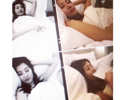 林子萱曾在IG分享唐詩詠的性感床照。