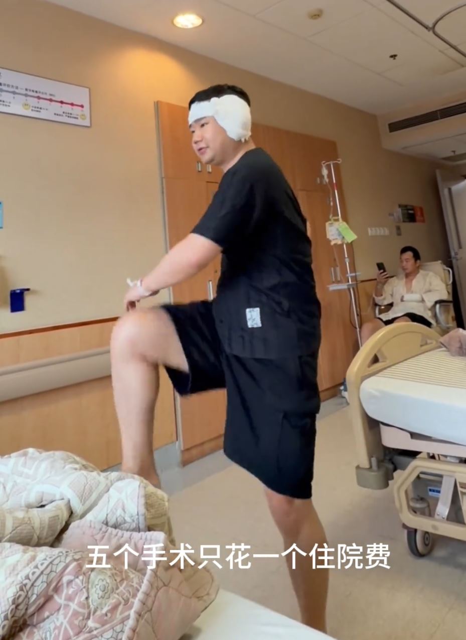 李先生因难得请到假，在5日间做了5项手术，事后坦言极难受。