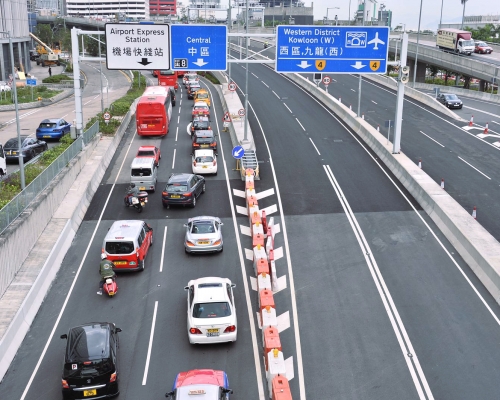 中环湾仔绕道周日第二阶段通车。资料图片