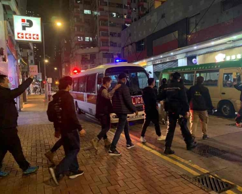 警方行動中共拘捕6名男子。圖:警方提供