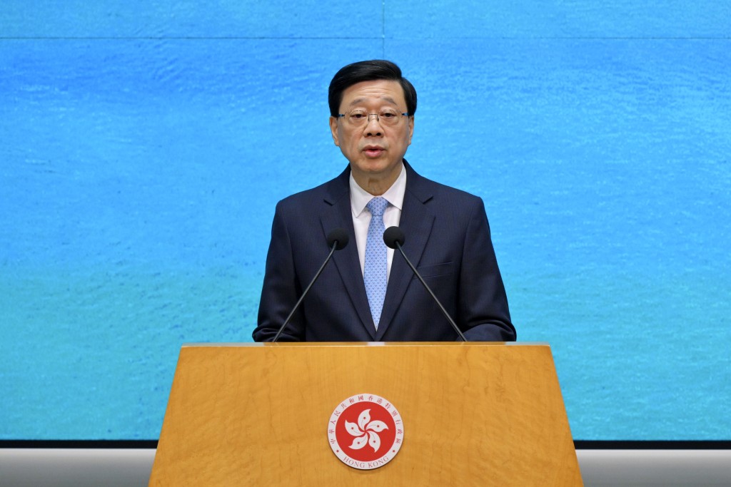 行政長官李家超。蘇正謙攝 行政長官李家超。蘇正謙攝