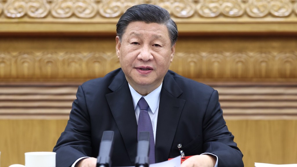 習近平在政治局集體學習上發表講話。資料圖片