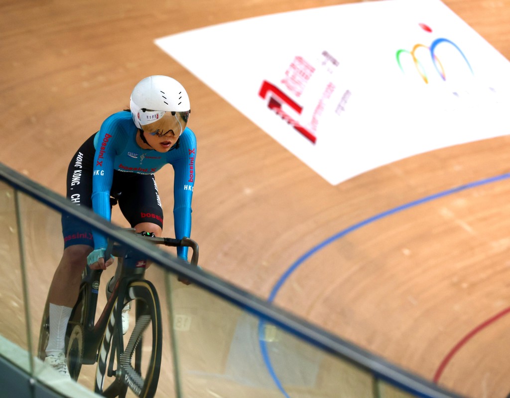 梁颖仪在今站香港世界杯只参加麦迪逊赛。徐嘉华摄 梁颖仪在今站香港世界杯只参加麦迪逊赛。徐嘉华摄