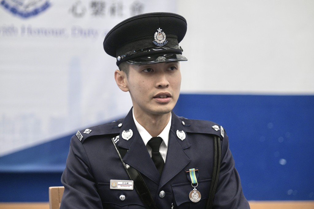 吳冠麟2009年加入警隊，今次是透過內部晉升成為督察。陳浩元攝