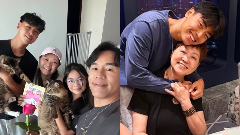 徐荣晒三代同堂照！冻龄外父罕曝光似「健硕版贾思乐」  靓仔儿子紧揽寿星外婆好孝顺